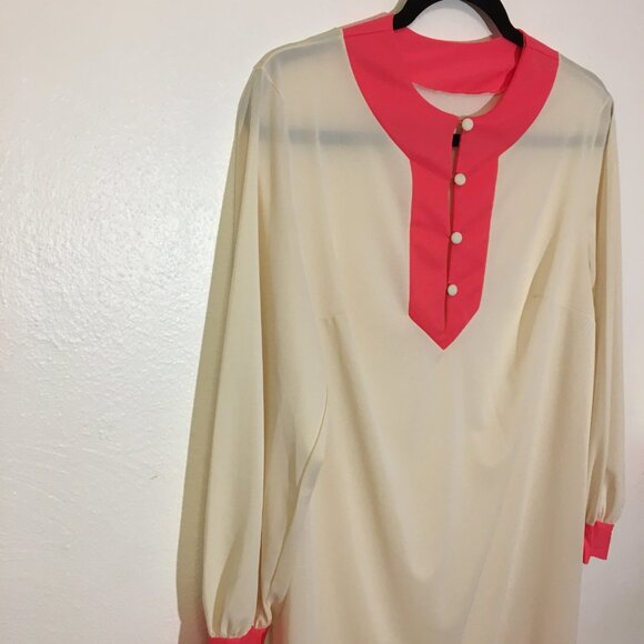 Vintage 50s 60s Two Piece Lingerie Pajama Set Colorblock Nickers Pantaloons (1) - Picture 11 of 16